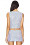 Hauts pour femmes | Lovers + Friends Top à sequins Erin bleu clair