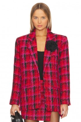  Vestes et manteaux pour femmes | Lovers + Friends X Rachel Madix Blazer noir et rouge