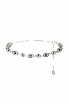  Femme | Amantes + Amies Ceinture Sofia Noir Argent