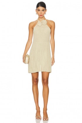  Pulls et tricots pour femmes | Robe courte Nance Lovers + Friends beige et dorée