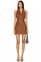 Damenkleider | Lovers + Friends Brixton Minikleid Schokoladenbraun