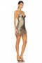  Damenkleider | Lovers + Friends Isabetta Pailletten-Fransen-Minikleid Gold Pailletten