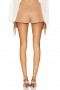  Damen-Shorts | Lovers + Friends Chase Short aus Wildlederimitat, Kamel