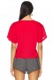  Damen-T-Shirt | Rot, kurzes Jersey-Top „Lovers + Friends“