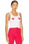  Damen-Tops | Tanktop mit Herzen „Lovers + Friends“ Weiß