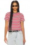  Damen-Tops | Lovers + Friends Liana T-Shirt, rot-weiß gestreift