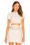  Damenoberteile | Lovers + Friends Tai Cropped Top Elfenbein Perle