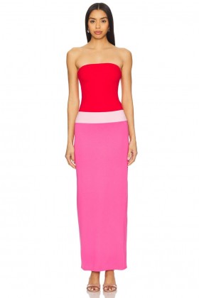  Damenkleider | Lovers + Friends Penny Maxikleid Rosa Mehrfarbig