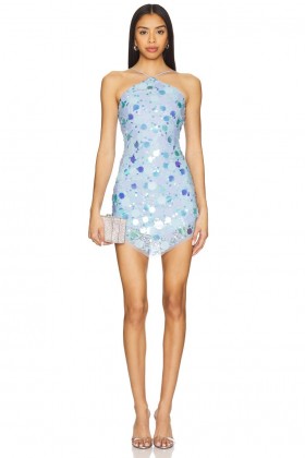  Damenkleider | Lovers + Friends Quinn Minikleid mit Pailletten, hellblau