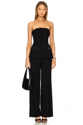  Damen-Jumpsuit | Lovers + Friends Helena Jumpsuit Schwarz