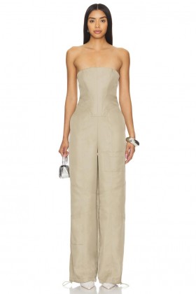  Damen-Jumpsuit | Lovers + Friends Meadow Jumpsuit Salbeigrün
