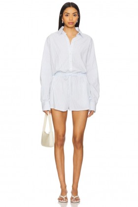  Damen-Jumpsuit | Lovers + Friends Swift Romper Ocean Stripe