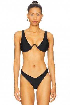  Damen-Badeanzüge & Strandkleider | Lovers + Friends Call To Me Top Schwarz