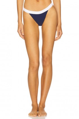  Damen-Badeanzüge & Strandkleider | Lovers + Friends Cordelia Bikinihose, Marineblau & Weiß