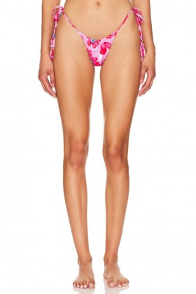  Damen-Badeanzüge & Strandkleider | Lovers + Friends Horizon Bikinihose, pinkfarben mit lebhaftem Blumenmuster
