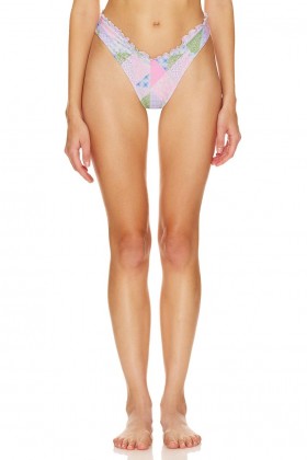  Damenbadeanzüge & Strandkleider | Lovers + Friends In A Haze Bikinihose mit Patchwork-Muster