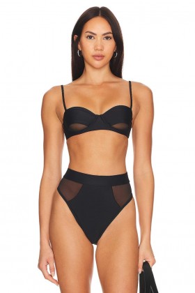  Damen-Badeanzüge & Strandkleider | Lovers + Friends Midnight Ride Top Schwarz