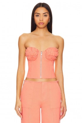 Damenoberteile | Lovers + Friends X Anja Dujaković Bruna Bustier-Top, zartes Orange